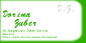 dorina zuber business card